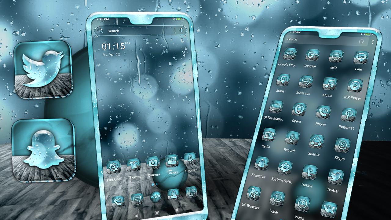 اسکرین شات 1 برنامه Bokeh Glass Effect Theme