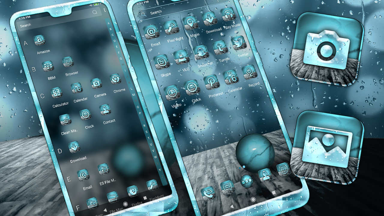 اسکرین شات 3 برنامه Bokeh Glass Effect Theme