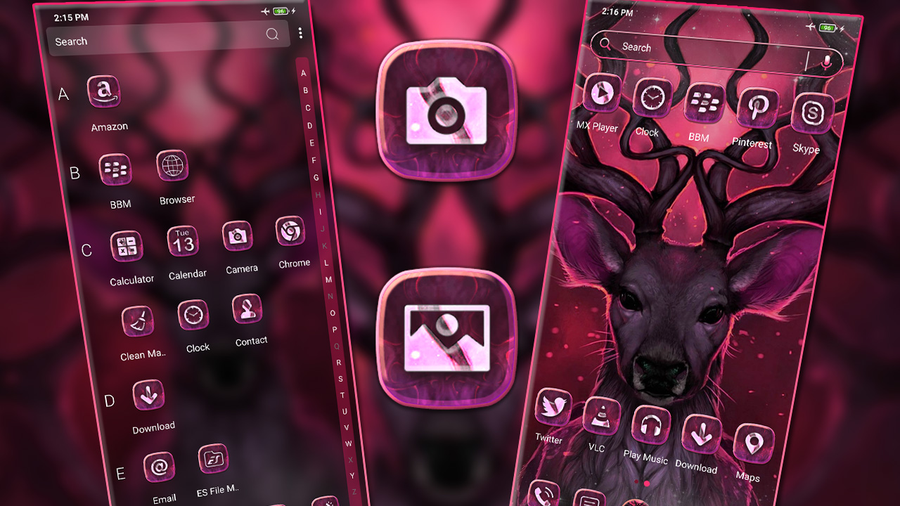اسکرین شات 3 برنامه Deer King Theme Launcher