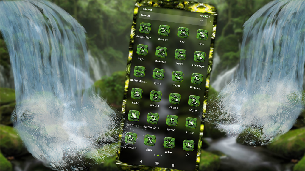 اسکرین شات 2 برنامه Forest Waterfall Theme
