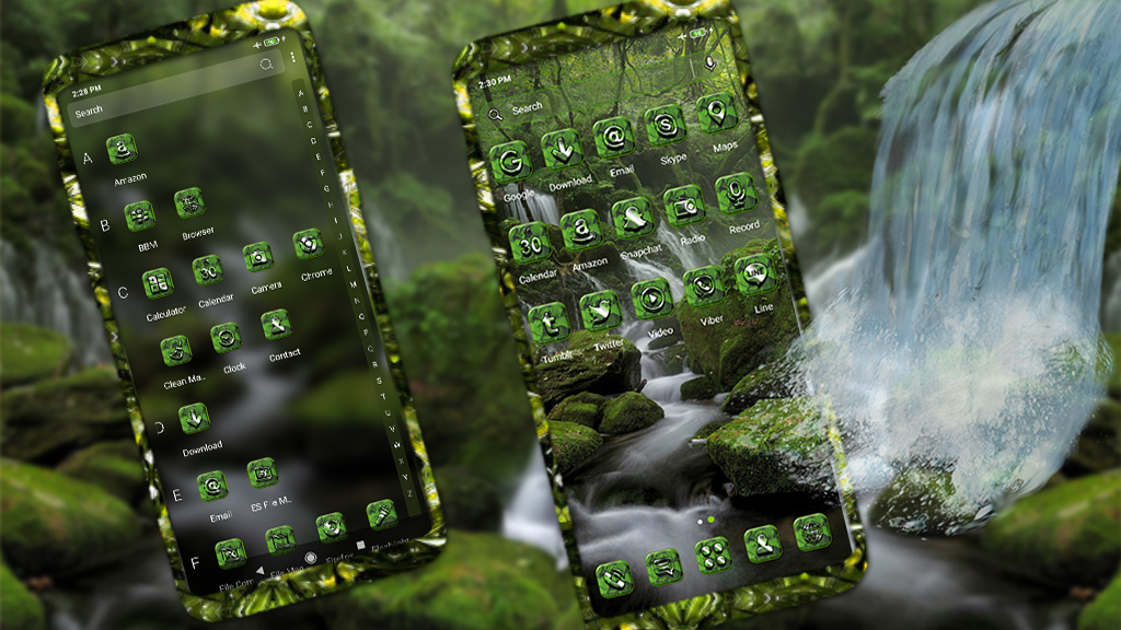 اسکرین شات 4 برنامه Forest Waterfall Theme