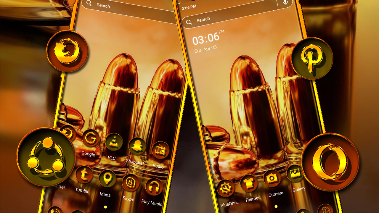 اسکرین شات 3 برنامه Golden Bullets Theme