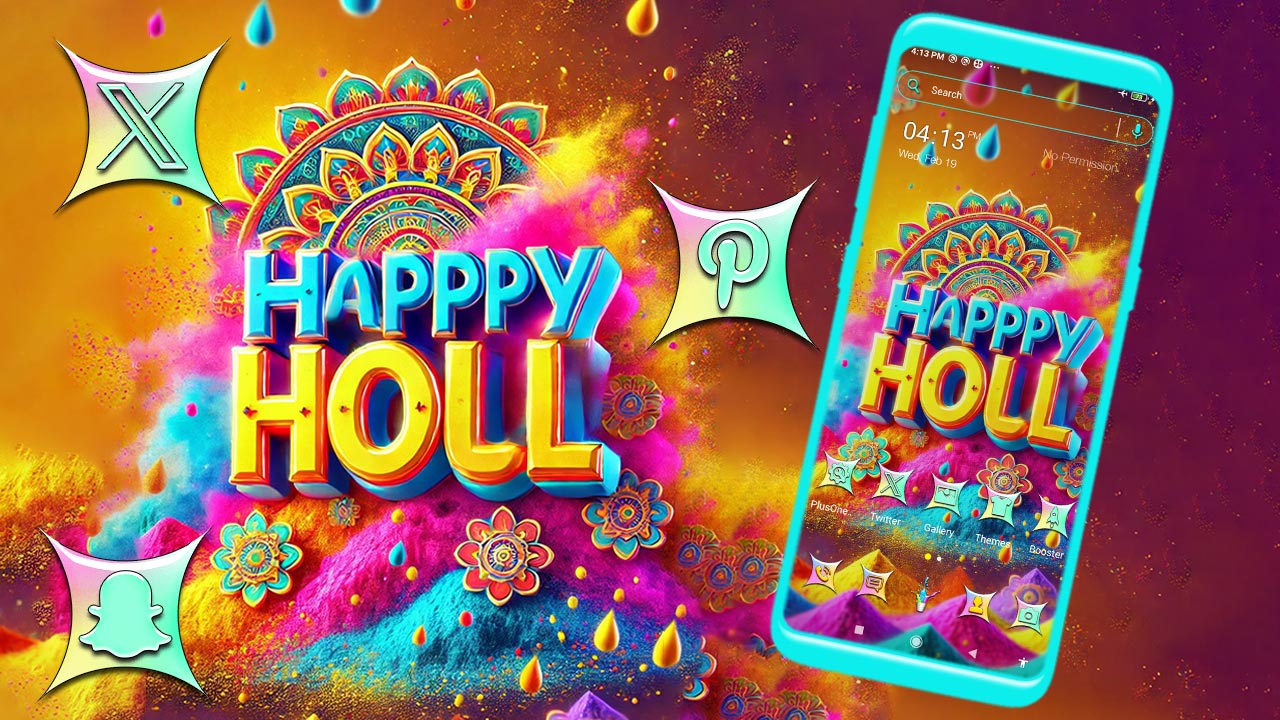 اسکرین شات 1 برنامه Happy Holi Theme