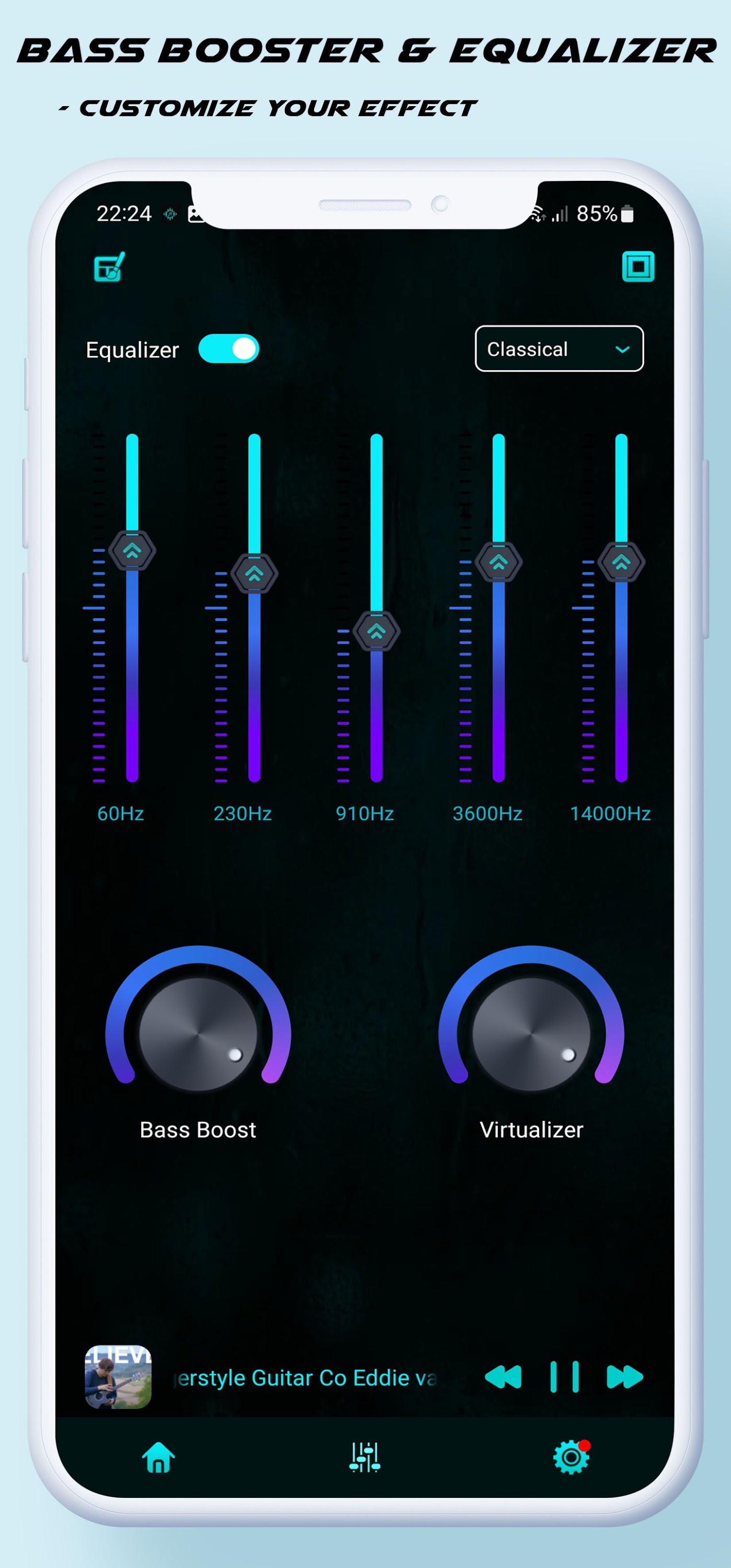 اسکرین شات 4 برنامه Bass Booster Plus