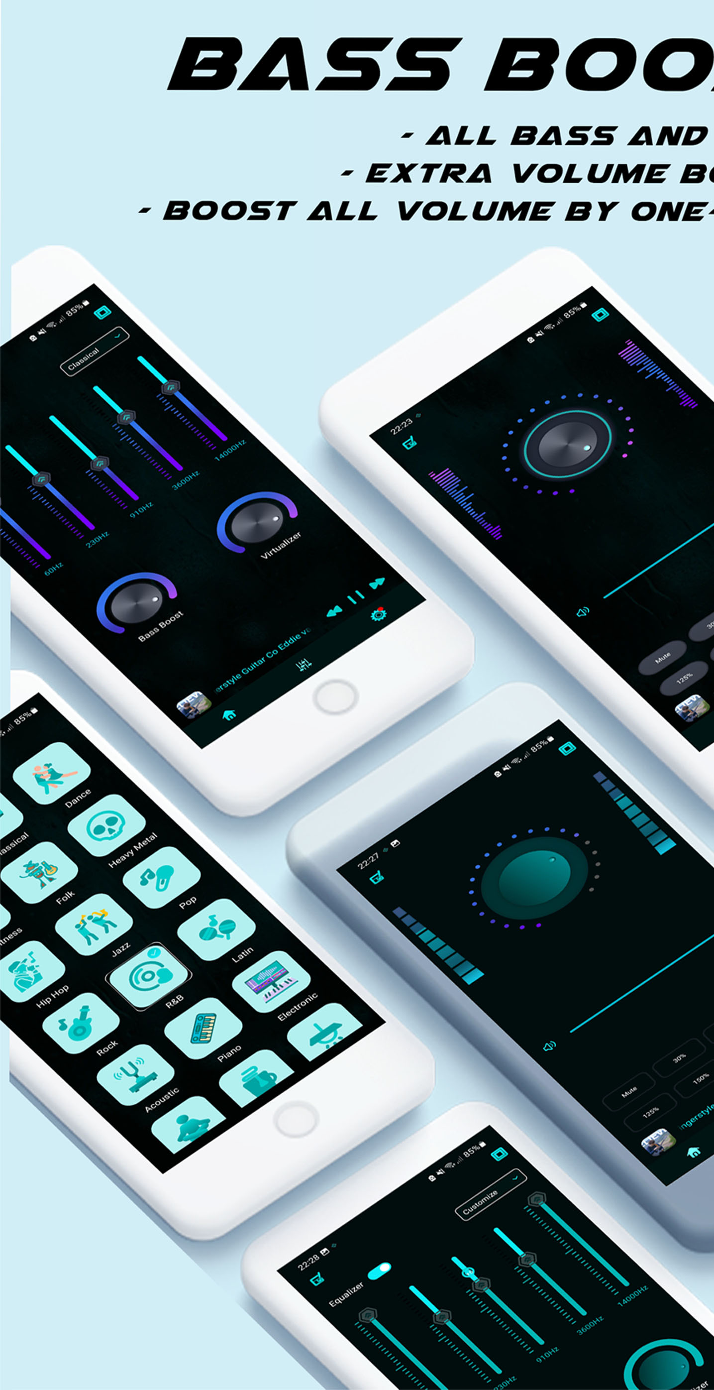 اسکرین شات 1 برنامه Bass Booster Plus