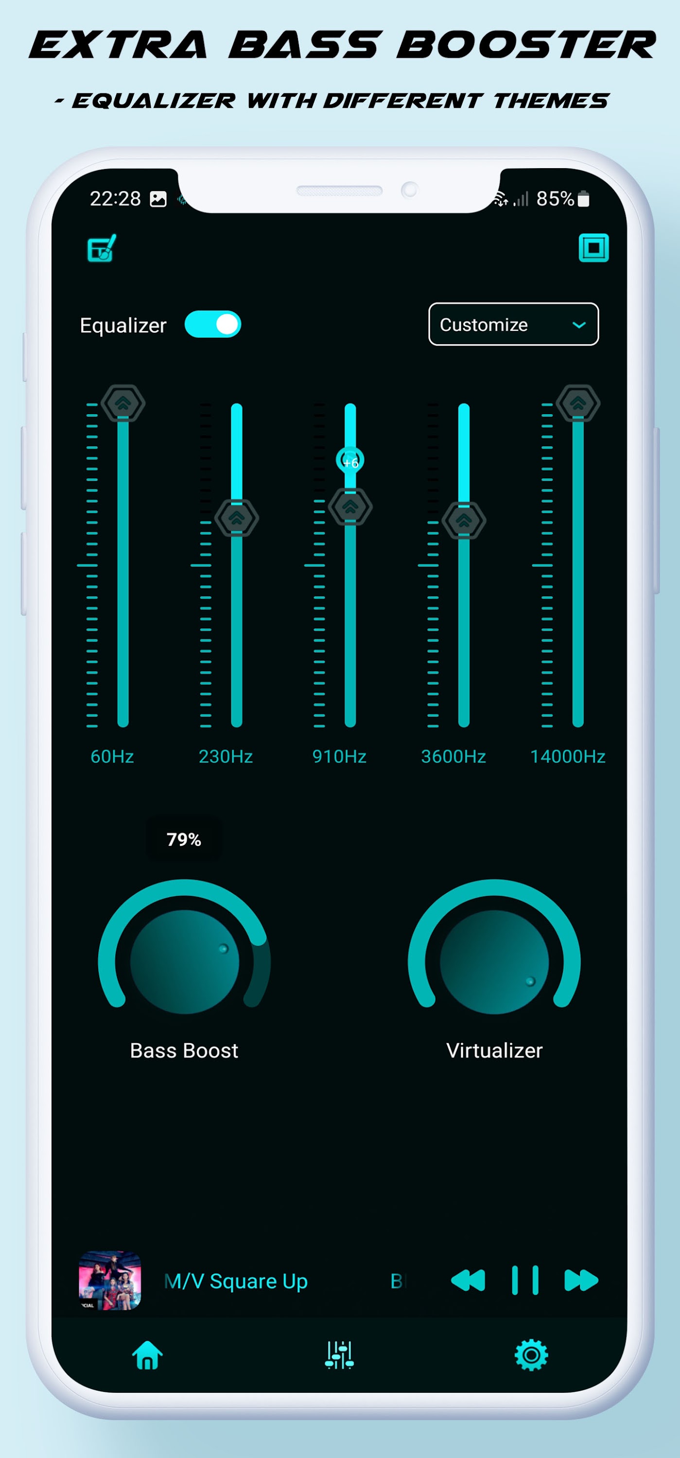 اسکرین شات 5 برنامه Bass Booster Plus