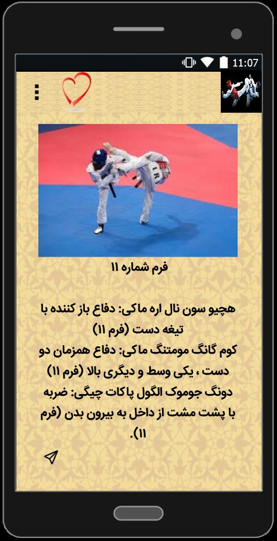 اسکرین شات 4 برنامه آموزش حرکات مختلف تکواندو
