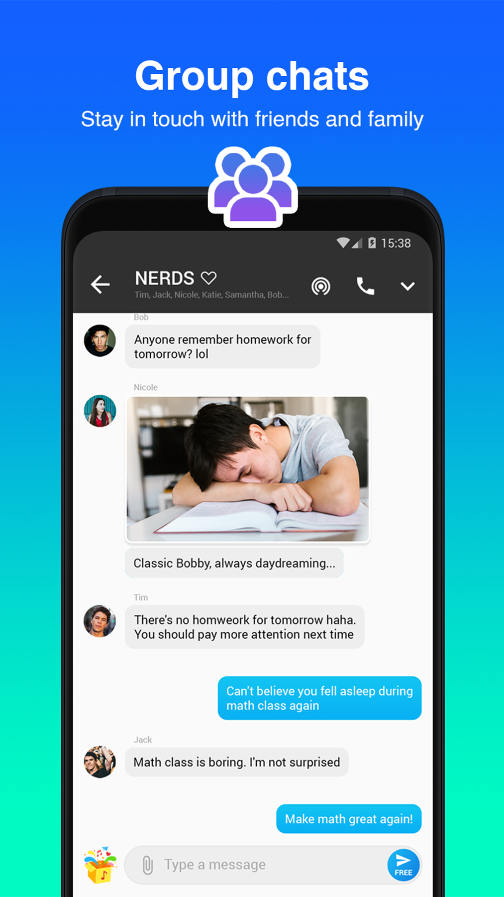 اسکرین شات 5 برنامه Mint Messenger - Messages, SMS