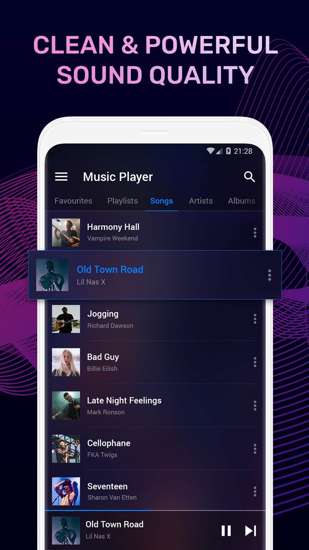 اسکرین شات 1 برنامه Music Player - MP3 & Radio