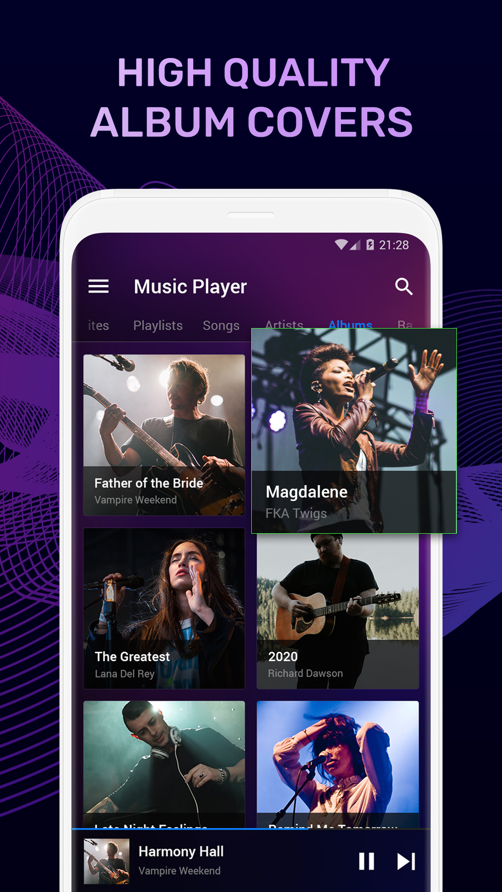 اسکرین شات 2 برنامه Music Player - MP3 & Radio