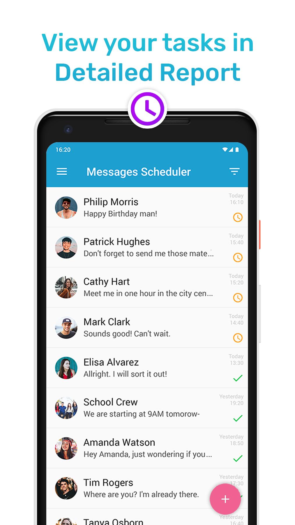اسکرین شات 4 برنامه Messages Scheduler - Auto SMS