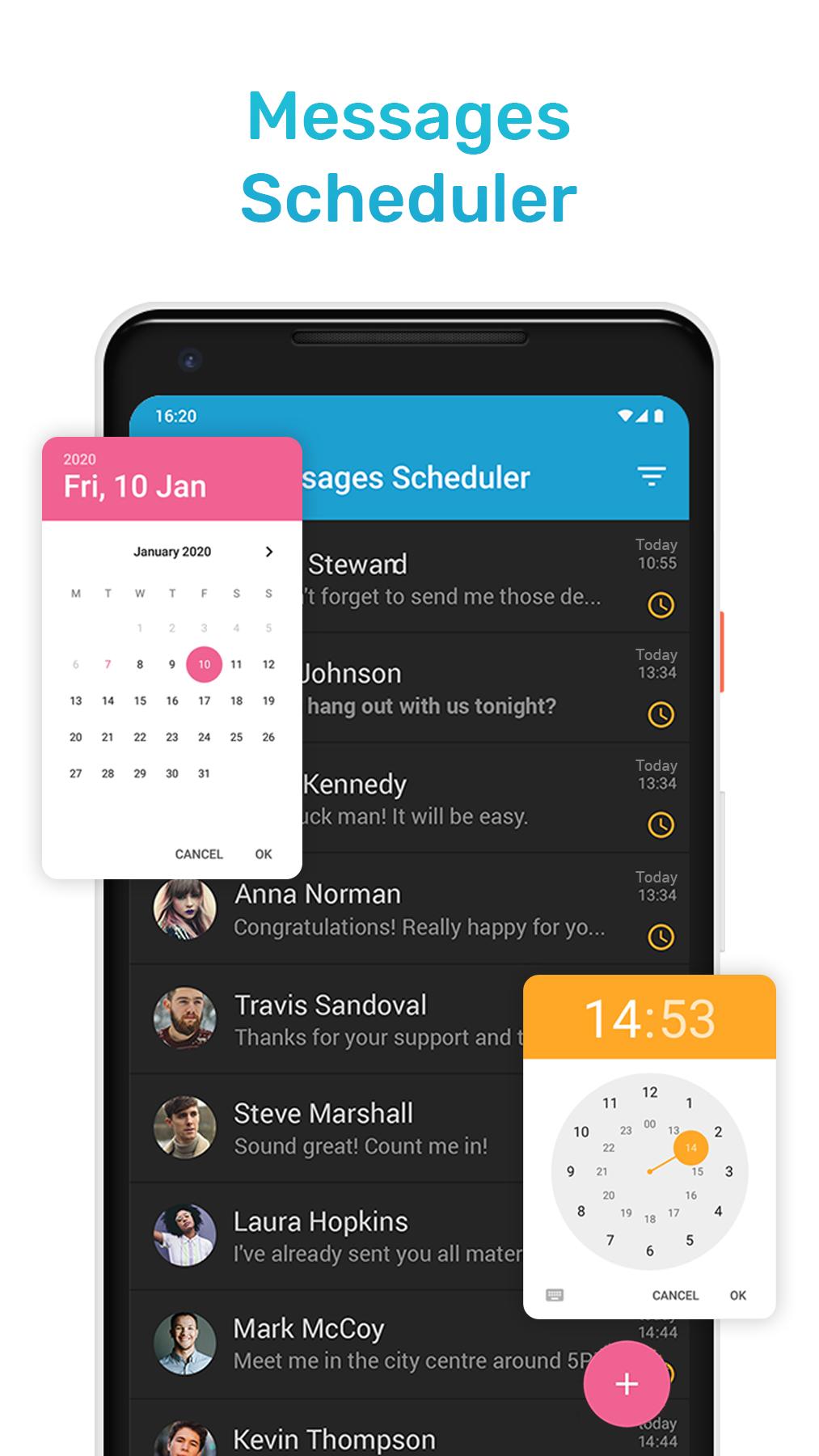 اسکرین شات 1 برنامه Messages Scheduler - Auto SMS