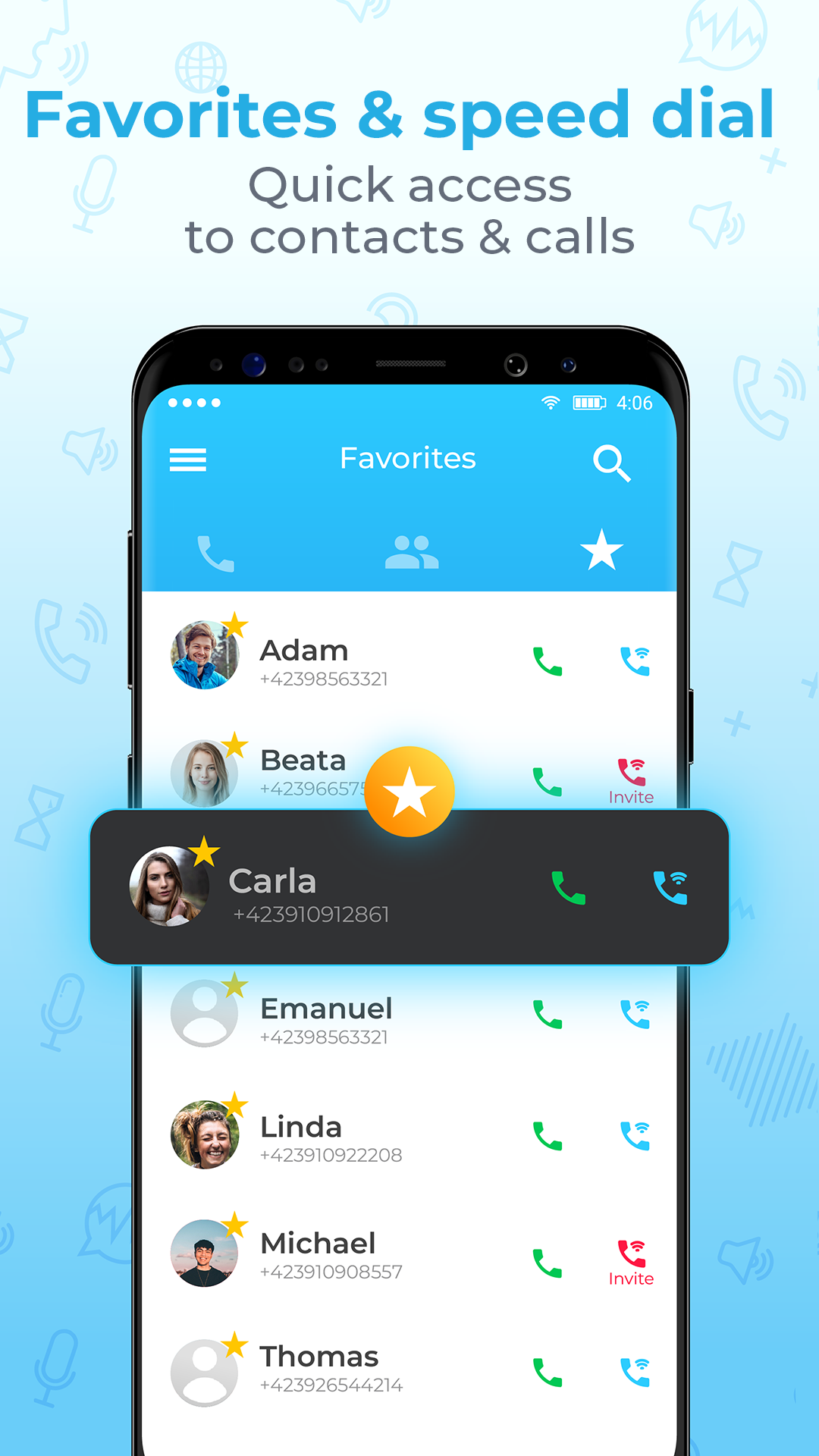اسکرین شات 4 برنامه Phone - Dialer & Calling app