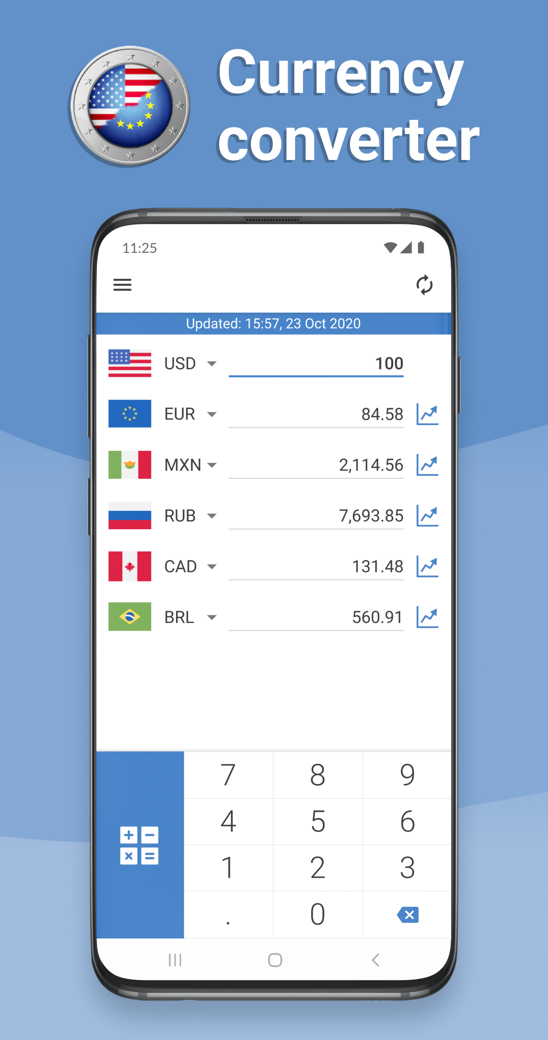 اسکرین شات 1 برنامه Currency Converter