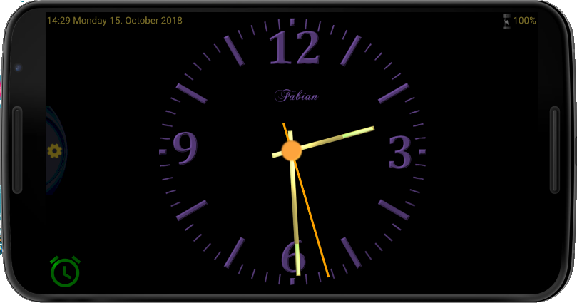 اسکرین شات 6 برنامه Nice Night Clock with Alarm