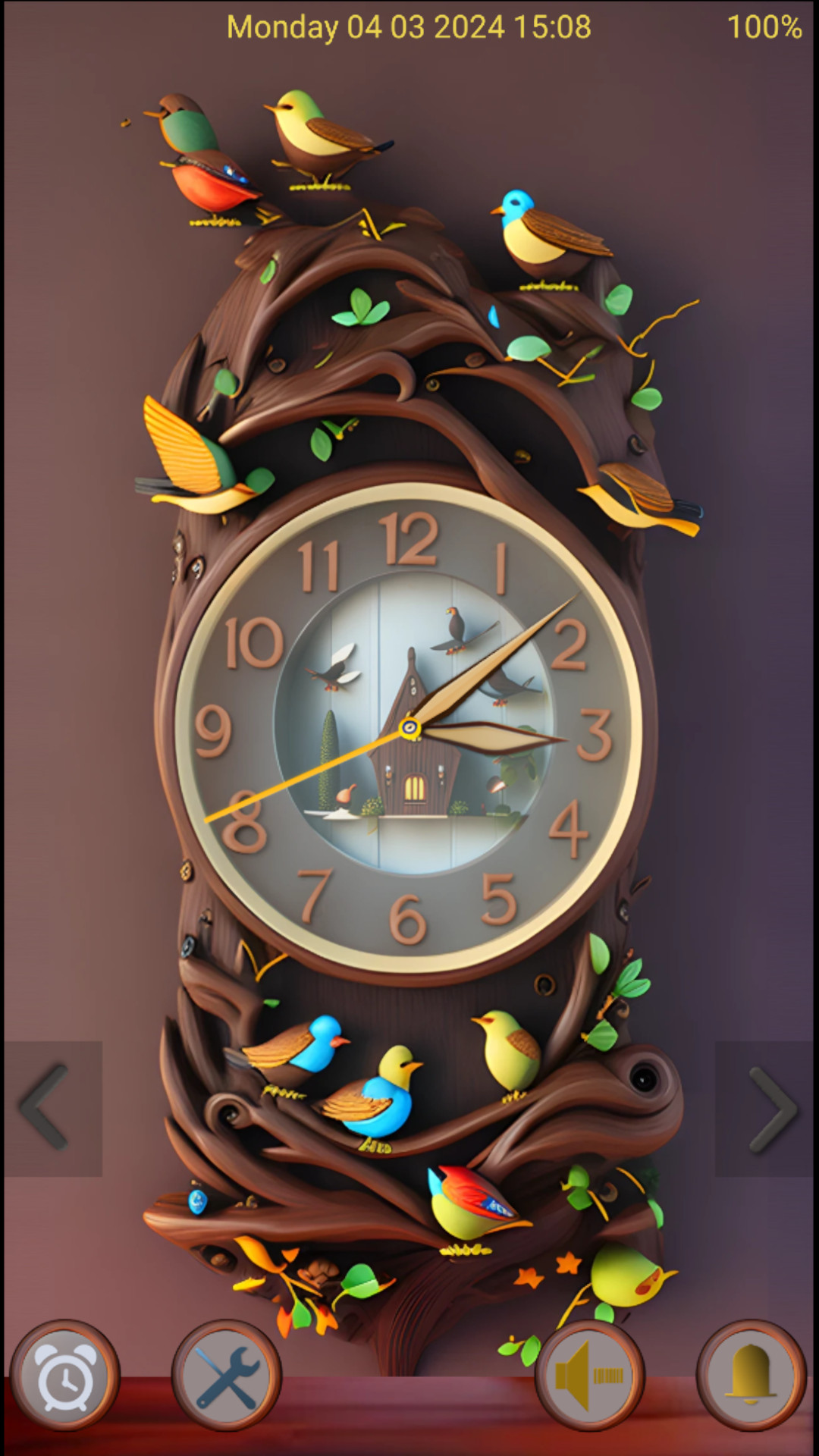 اسکرین شات 1 برنامه Nice Wood Clock