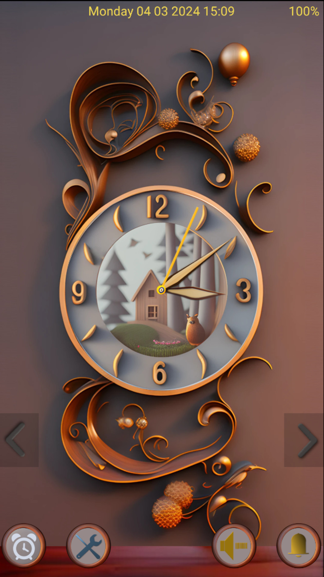 اسکرین شات 6 برنامه Nice Wood Clock