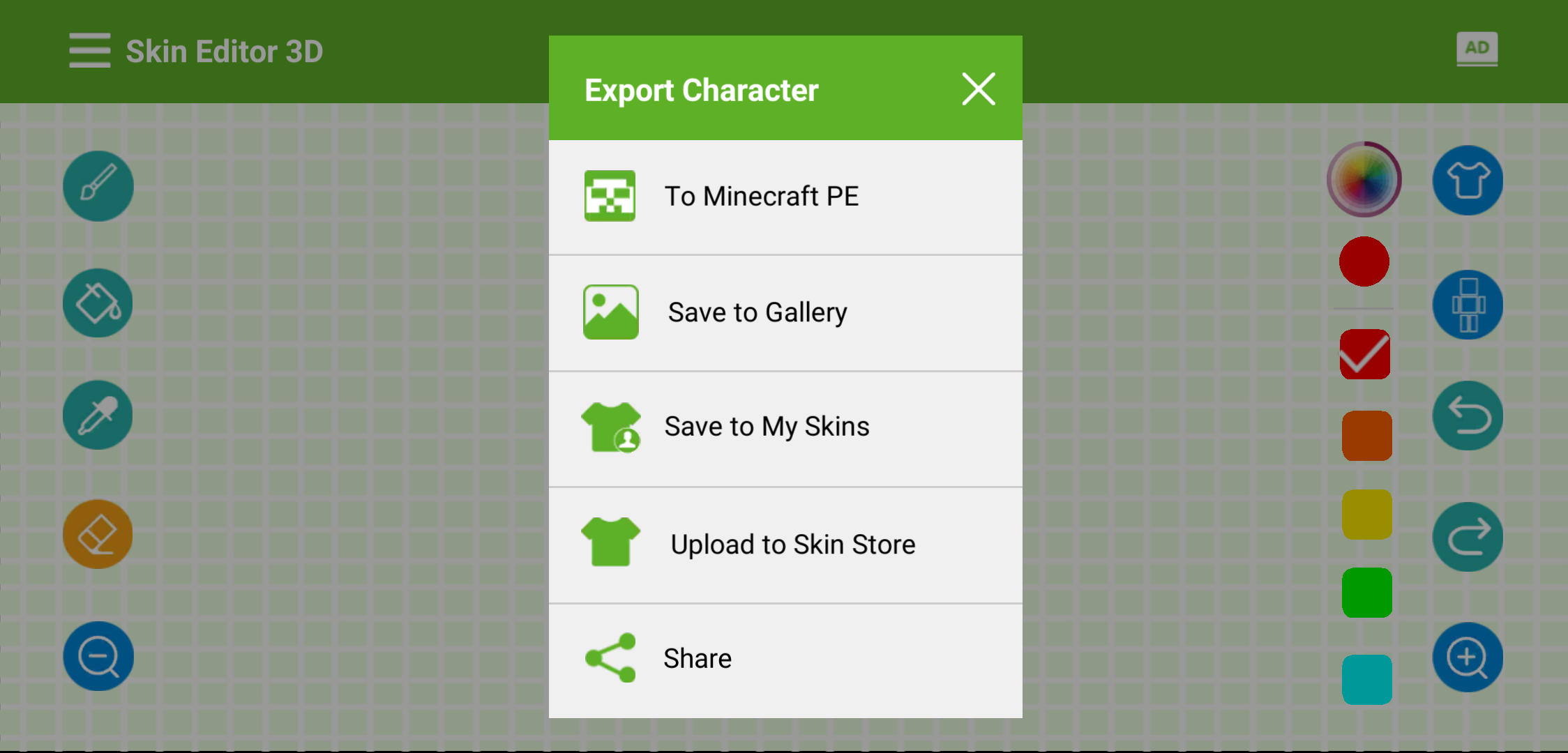 اسکرین شات 8 برنامه Skin Editor 3D for MC