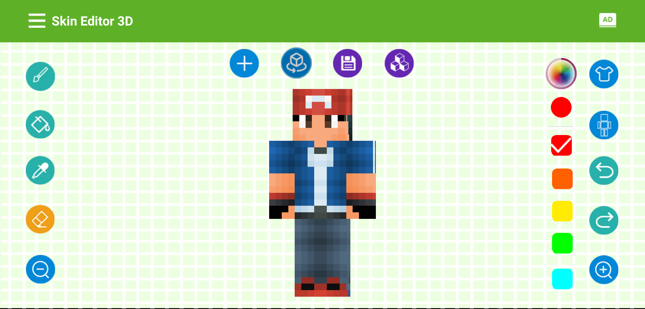 اسکرین شات 1 برنامه Skin Editor 3D for MC