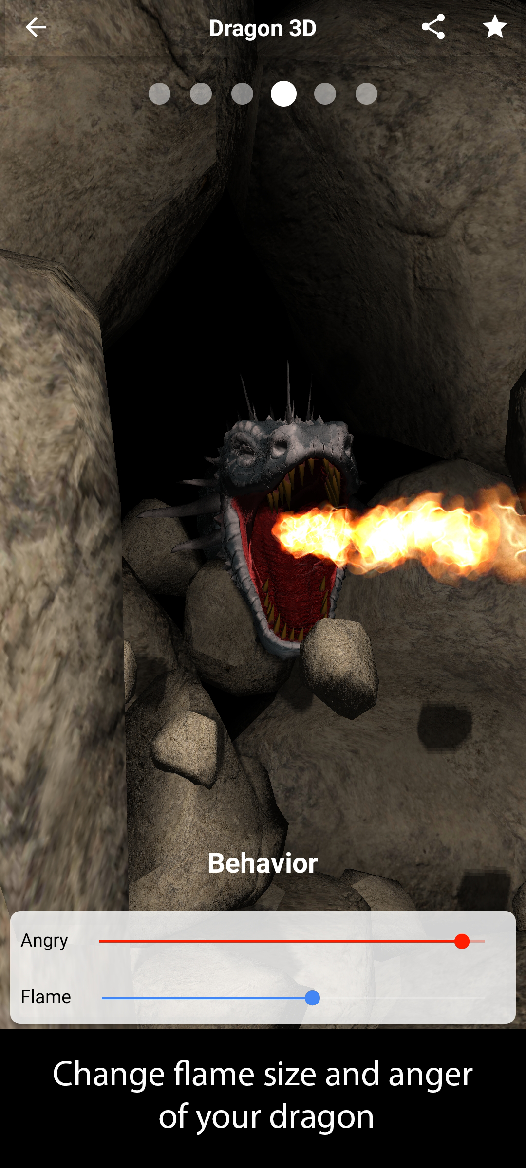 اسکرین شات 1 برنامه Dragon 3D live wallpaper