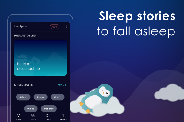 اسکرین شات 2 برنامه Sleep & Meditation : Wysa