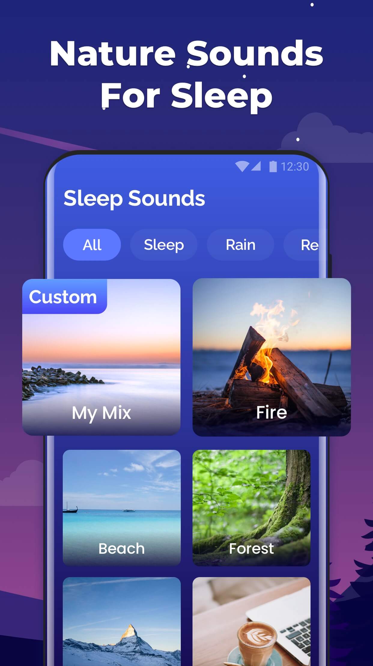 اسکرین شات 3 برنامه Sleep Sounds - Relax Music