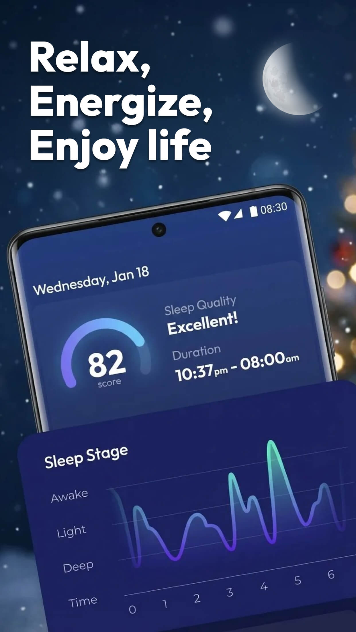 اسکرین شات 1 برنامه Sleep Tracker - Sleep Recorder