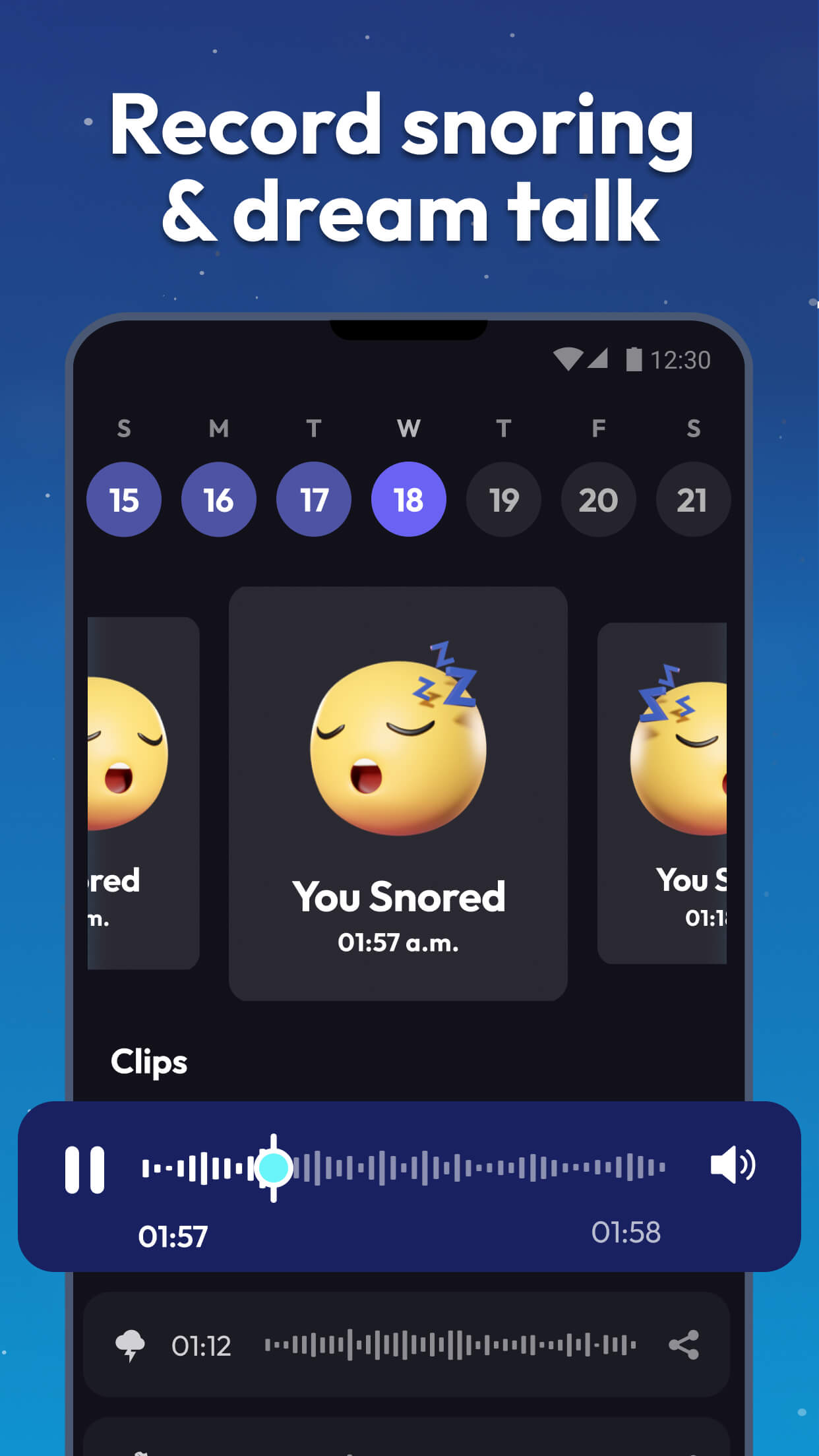 اسکرین شات 5 برنامه Sleep Tracker - Sleep Recorder