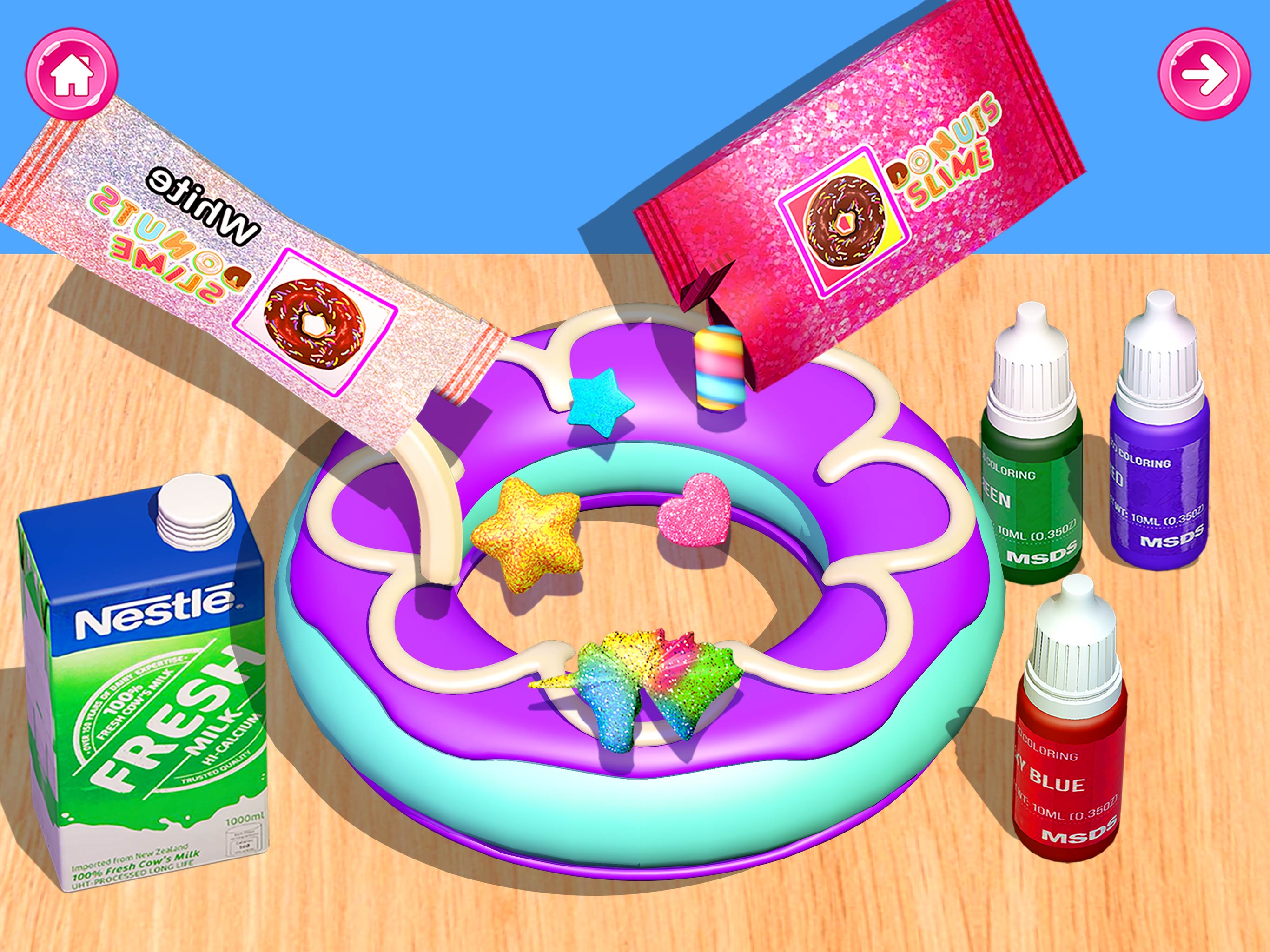 اسکرین شات 5 بازی Donut Slime DIY Unboxing Games
