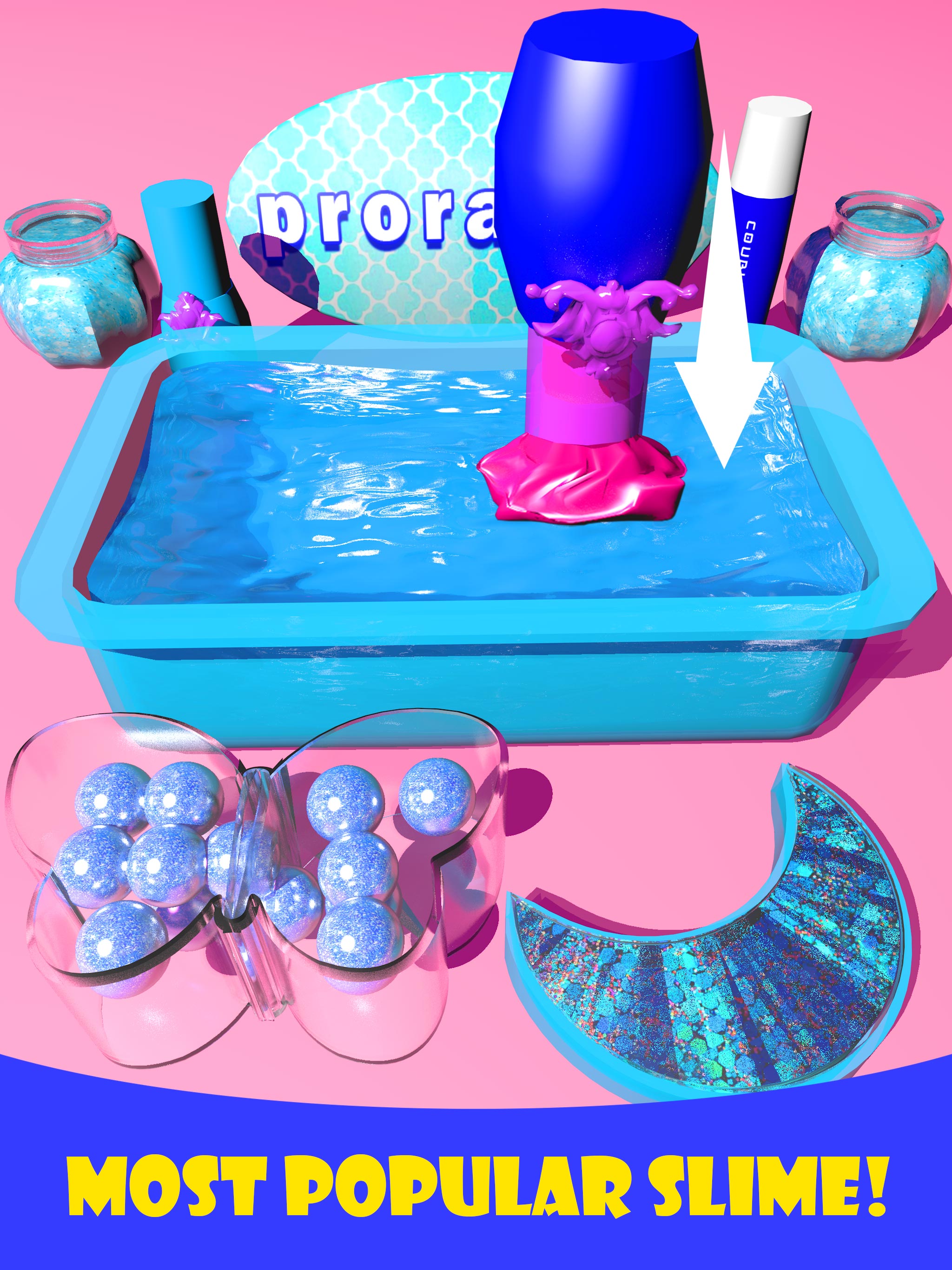 اسکرین شات 4 بازی Makeup Slime ASMR Games: DIY!