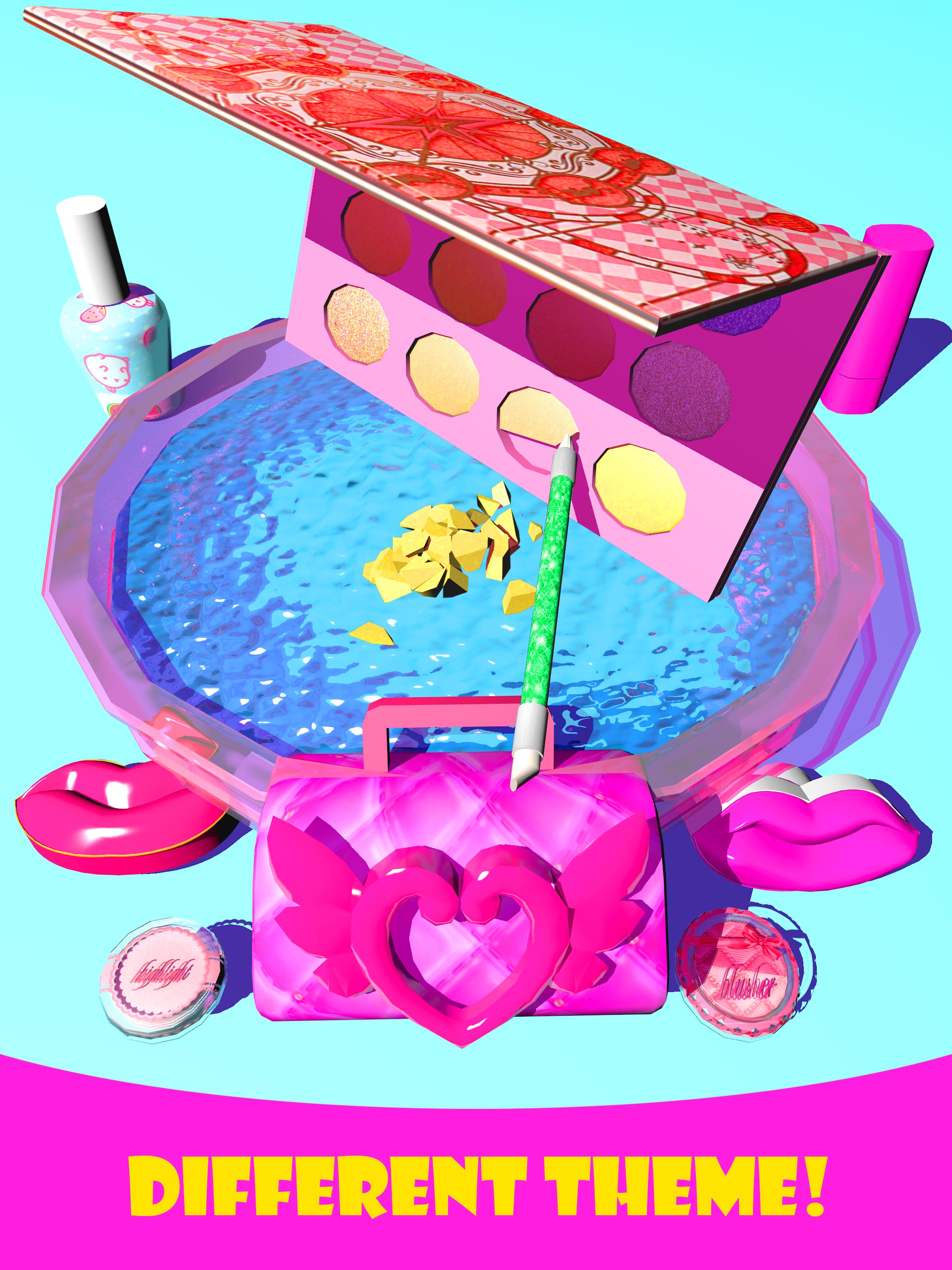 اسکرین شات 2 بازی Makeup Slime ASMR Games: DIY!