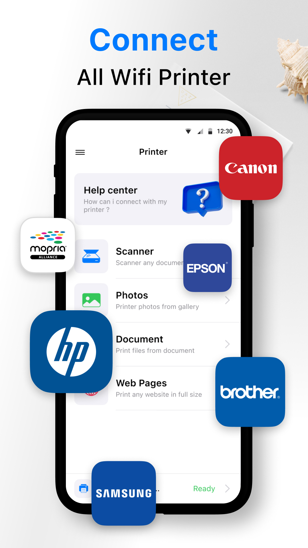 اسکرین شات 1 برنامه AirPrint: Mobile printer, scan