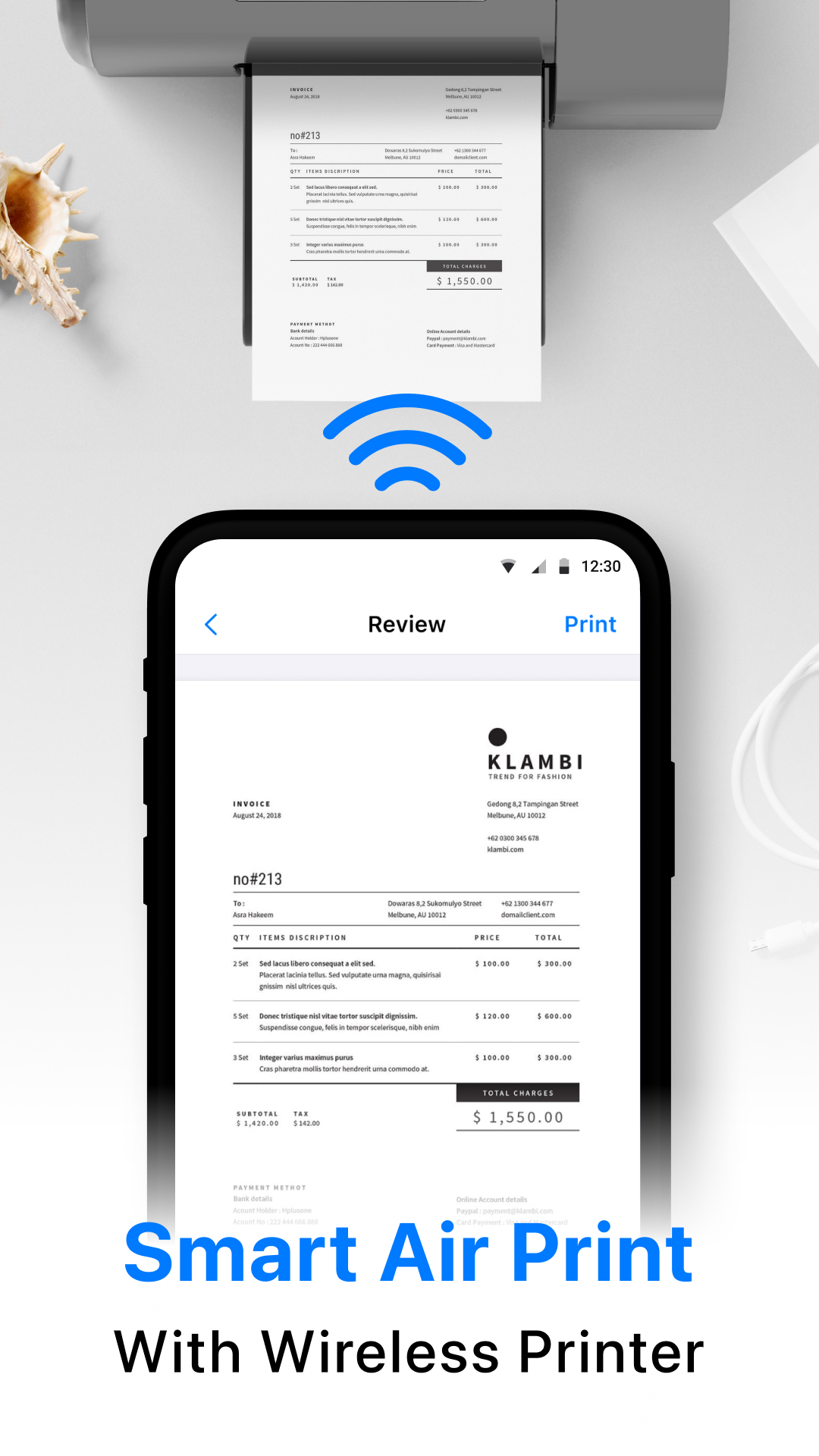 اسکرین شات 2 برنامه AirPrint: Mobile printer, scan