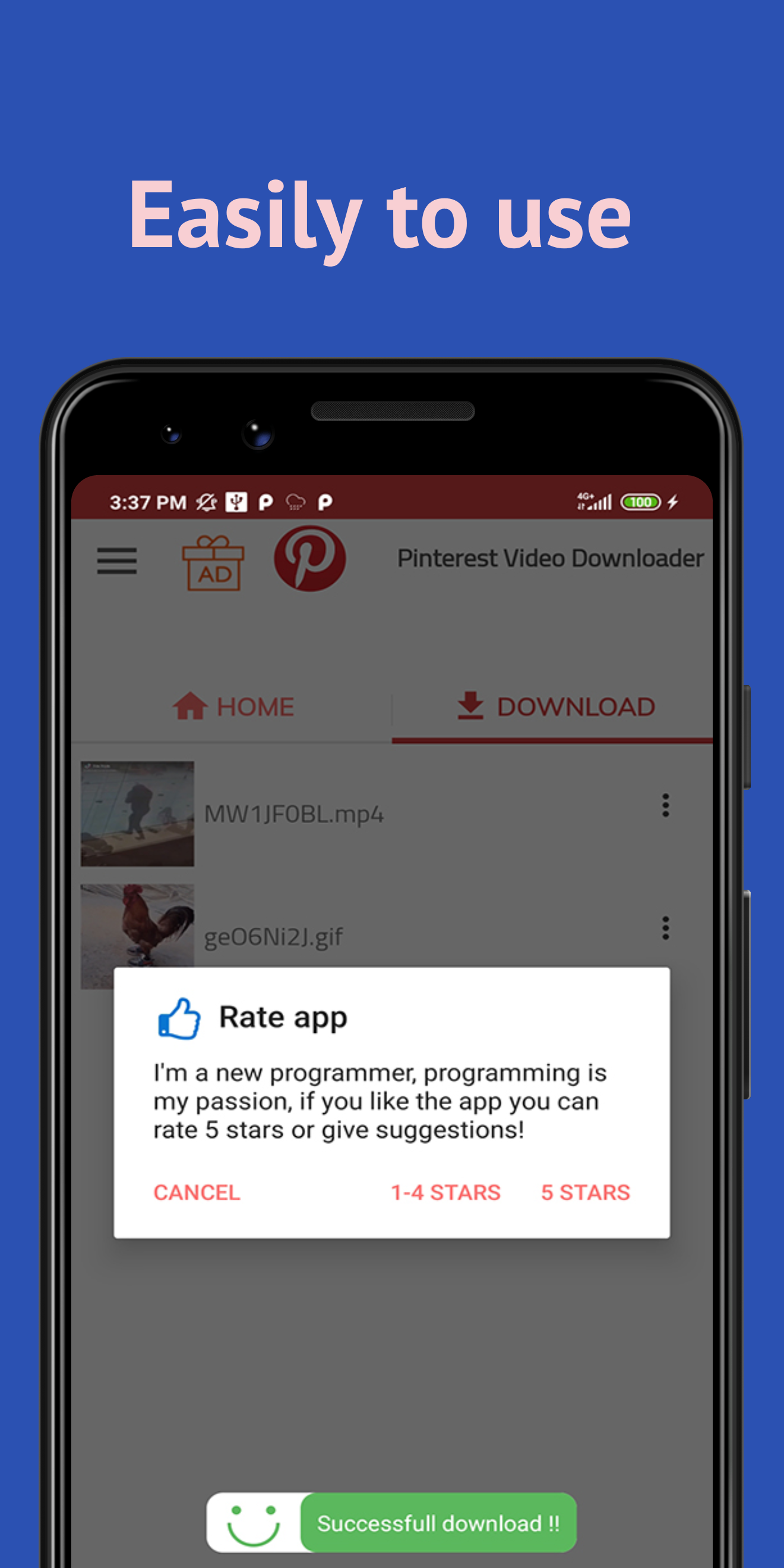 اسکرین شات 3 برنامه Video Downloader for Pinterest