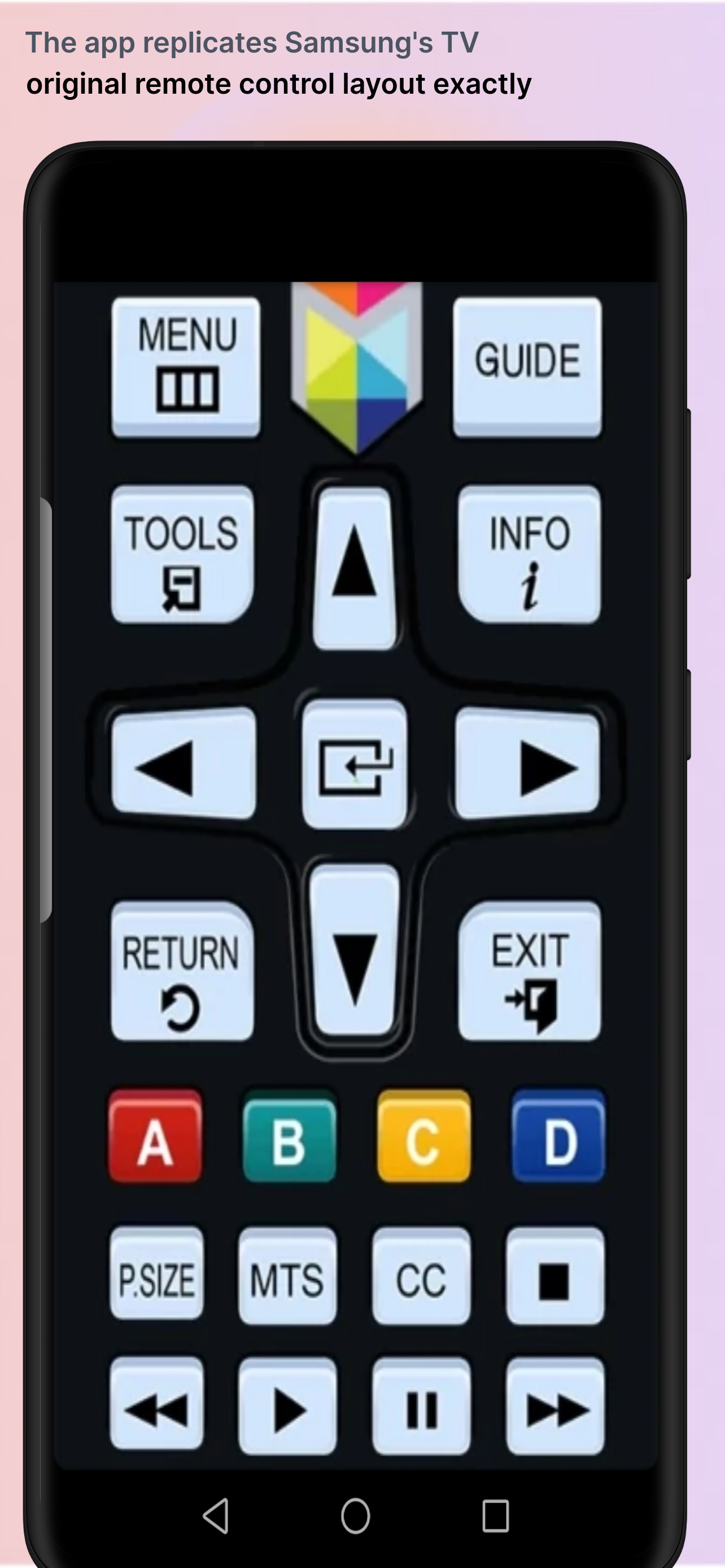 اسکرین شات 2 برنامه TV Remote for Samsung TV