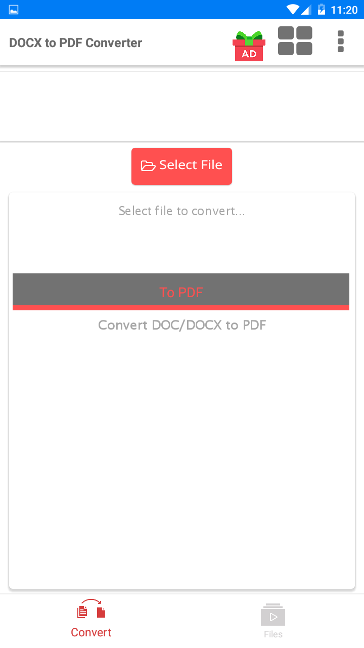 اسکرین شات 1 برنامه DOCX to PDF Converter
