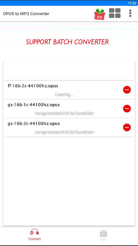 اسکرین شات 2 برنامه Opus to Mp3 converter - Conver