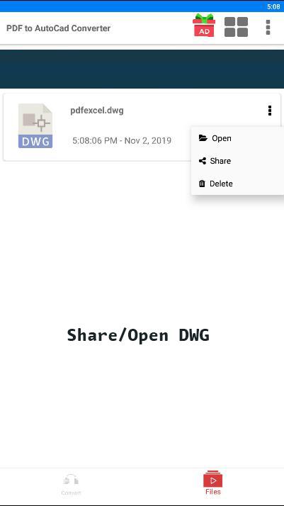 اسکرین شات 3 برنامه Convert PDF to DWG