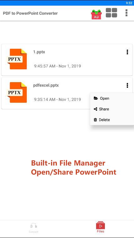 اسکرین شات 3 برنامه PDF to PPTX Converter