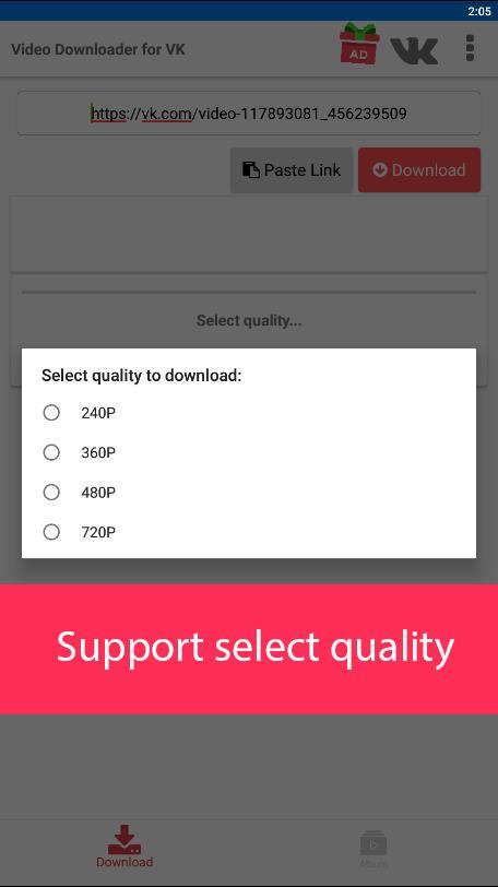 اسکرین شات 3 برنامه Video downloader for VK - Vkon