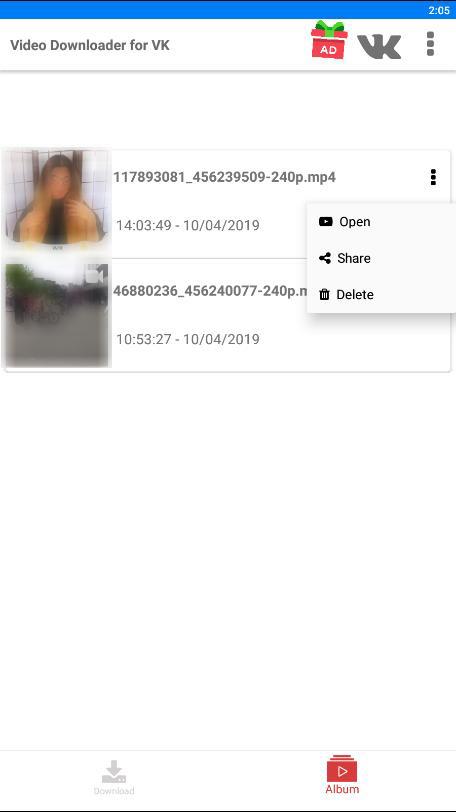 اسکرین شات 4 برنامه Video downloader for VK - Vkon