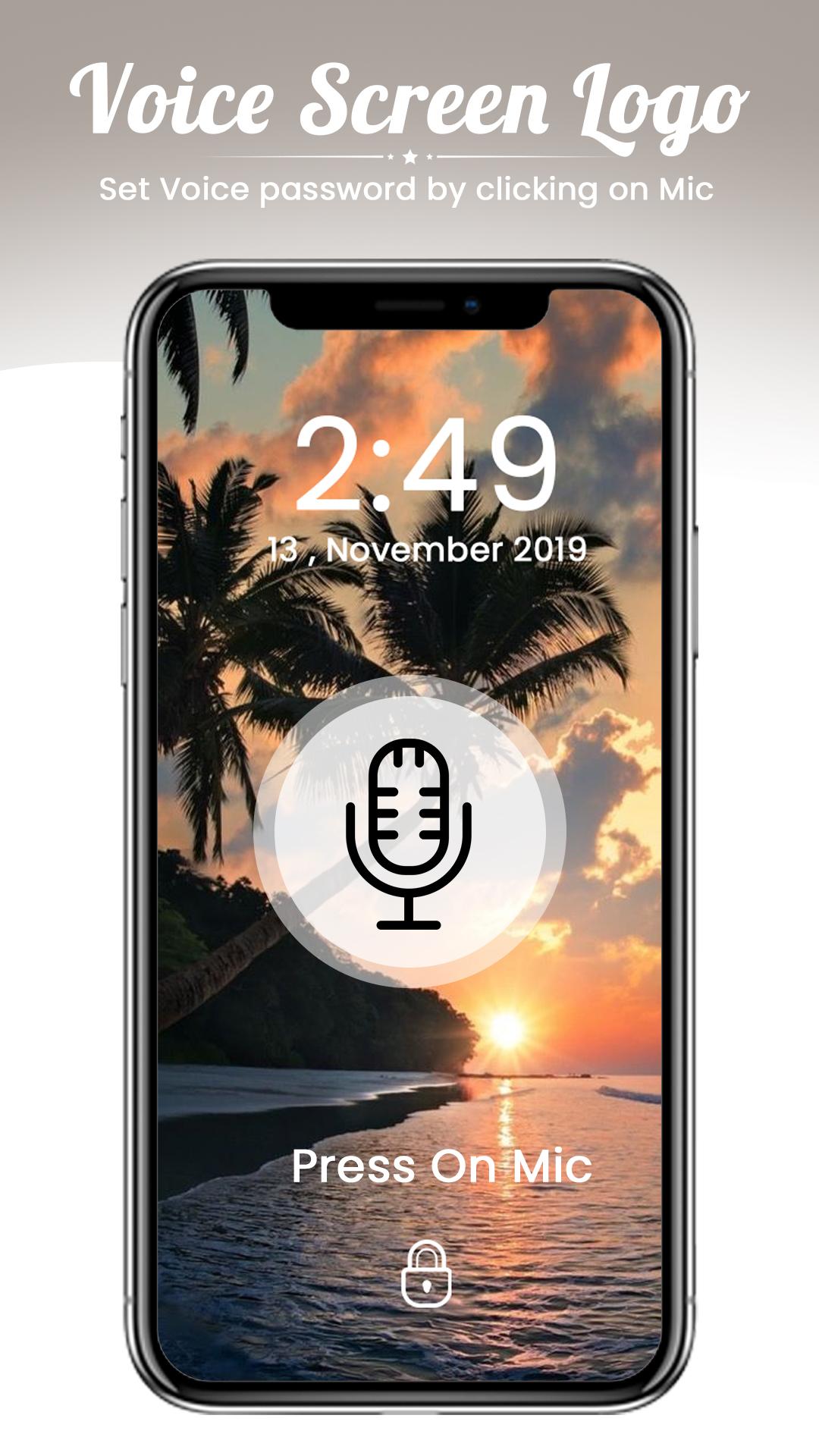 اسکرین شات 4 برنامه Voice Lock Screen 2021- Unlock Mobile