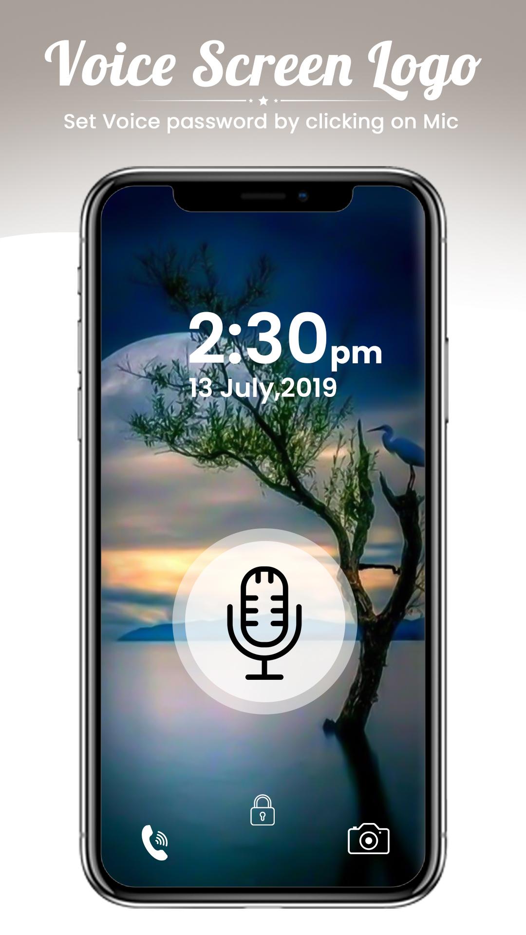 اسکرین شات 5 برنامه Voice Lock Screen 2021- Unlock Mobile