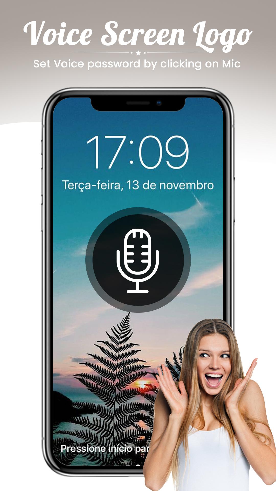 اسکرین شات 3 برنامه Voice Lock Screen 2021- Unlock Mobile