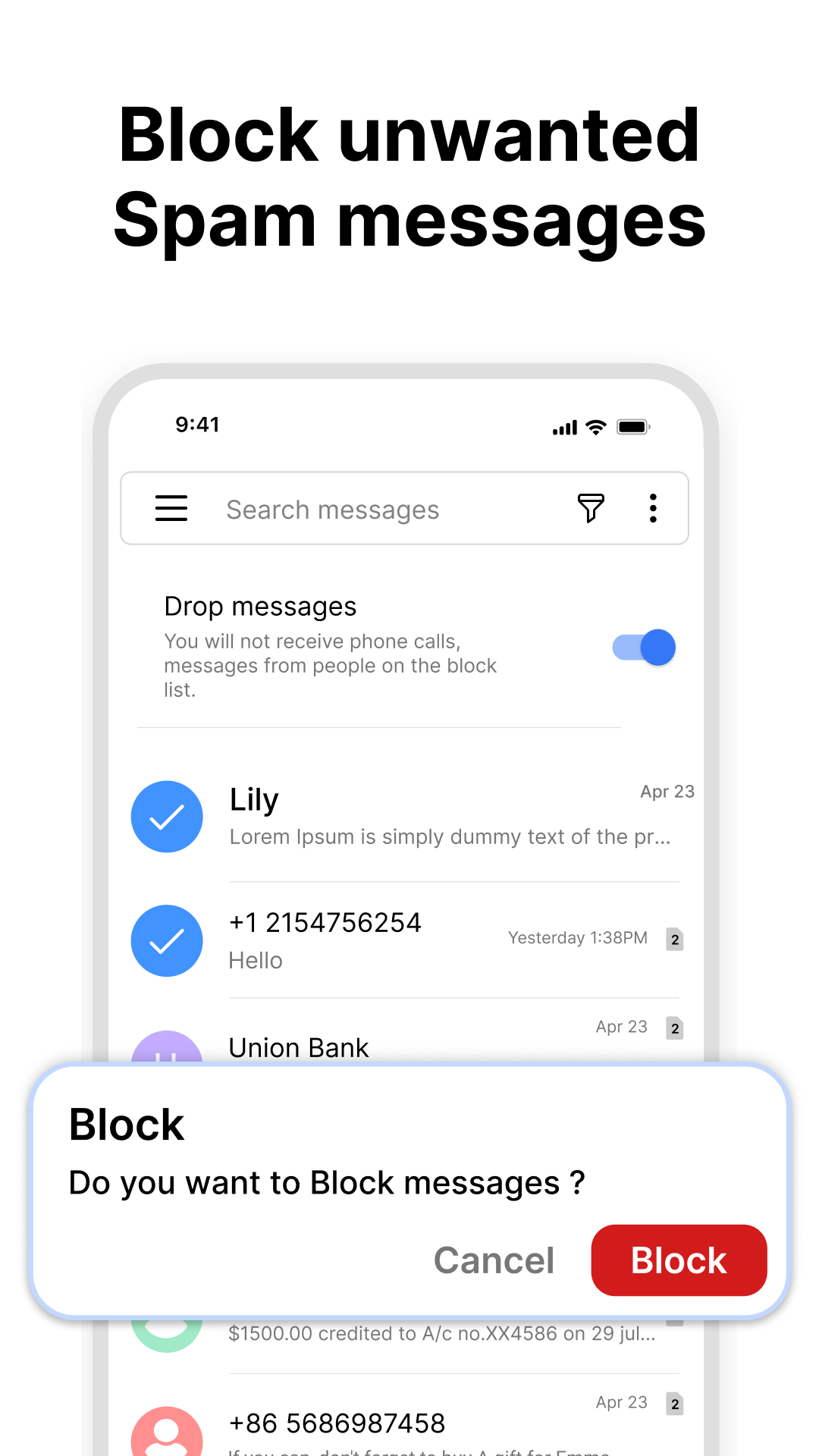 اسکرین شات 3 برنامه Messages - SMS Texting App
