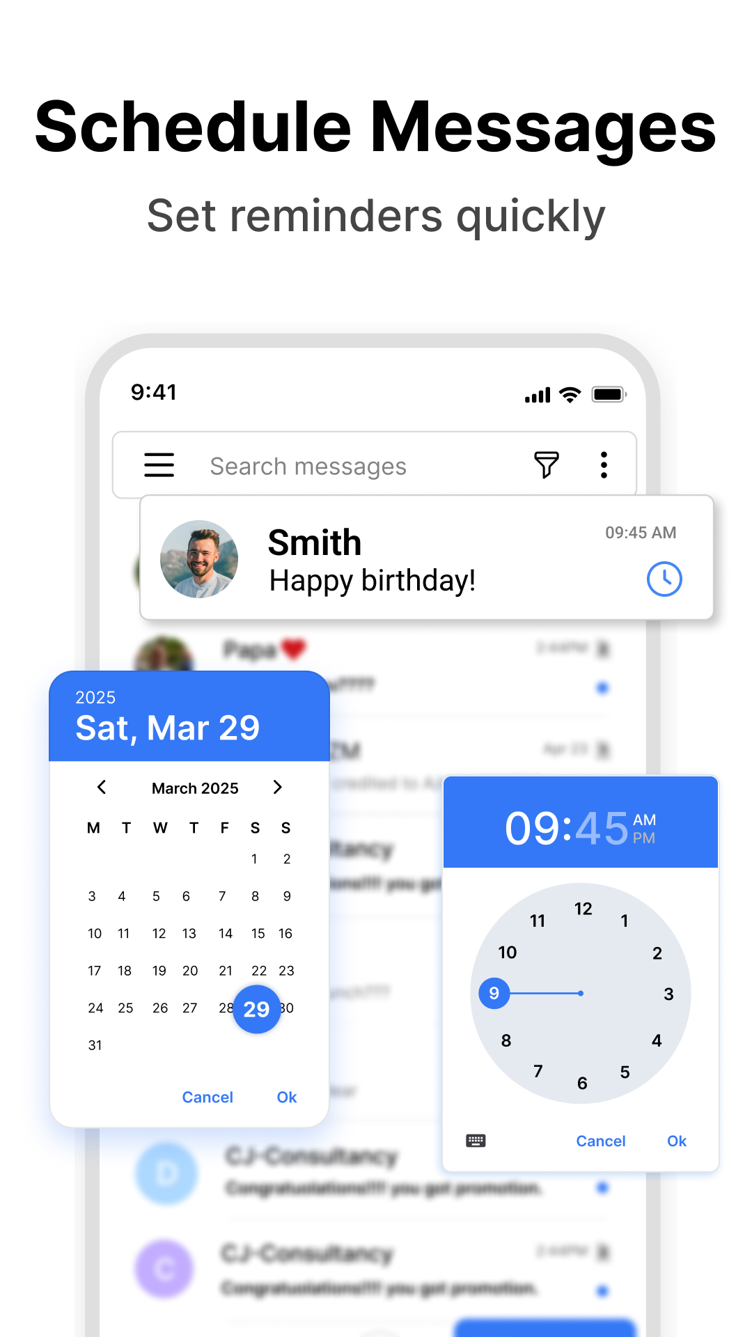 اسکرین شات 8 برنامه Message - SMS Texting App