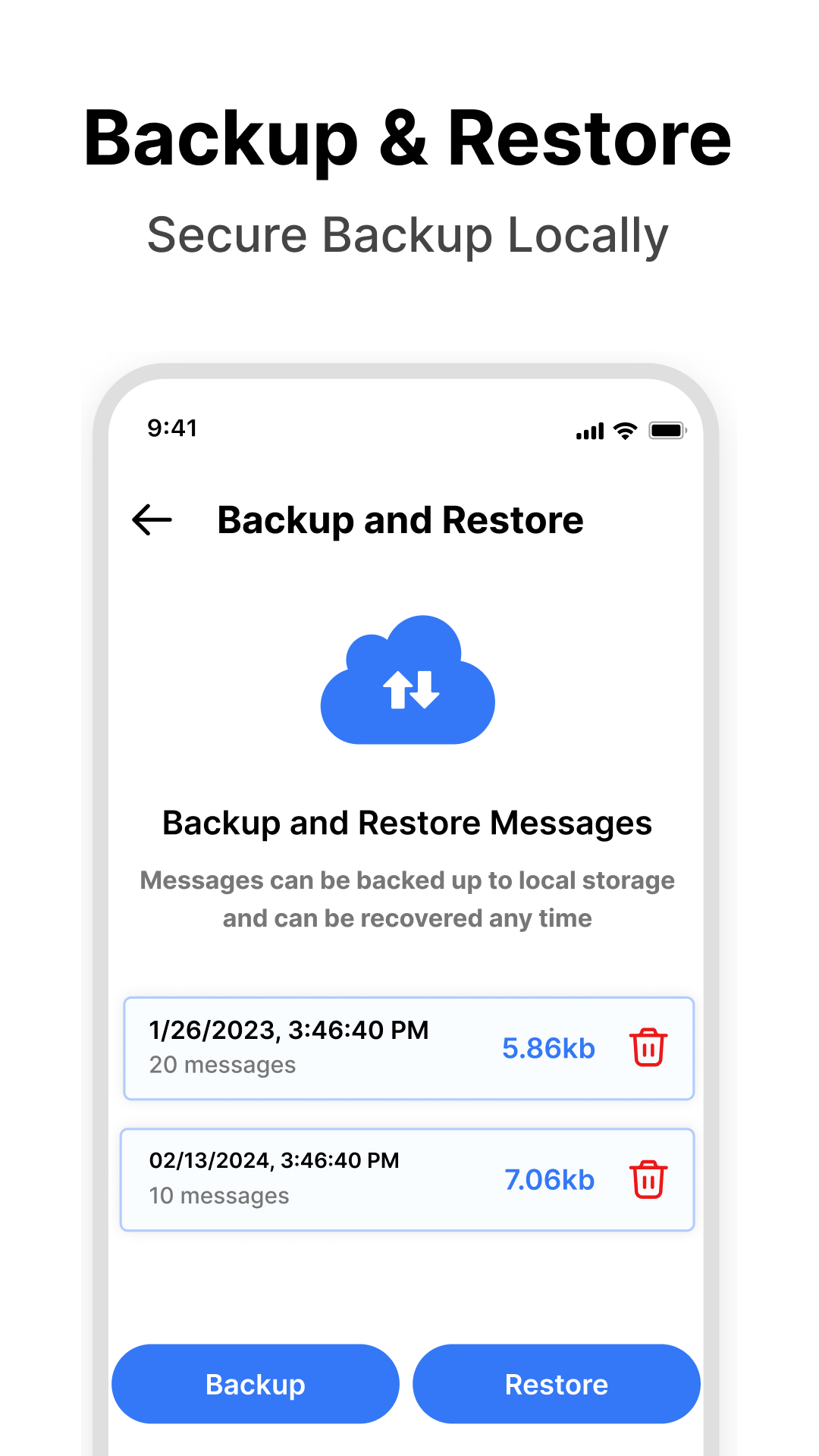 اسکرین شات 7 برنامه Message - SMS Texting App
