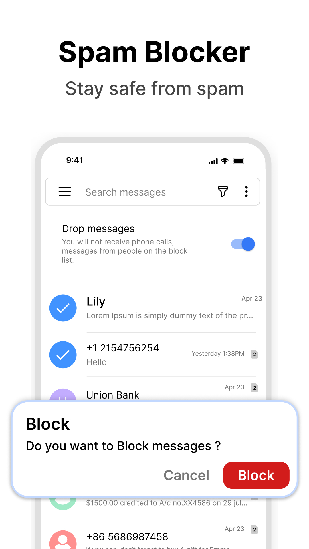 اسکرین شات 6 برنامه Message - SMS Texting App