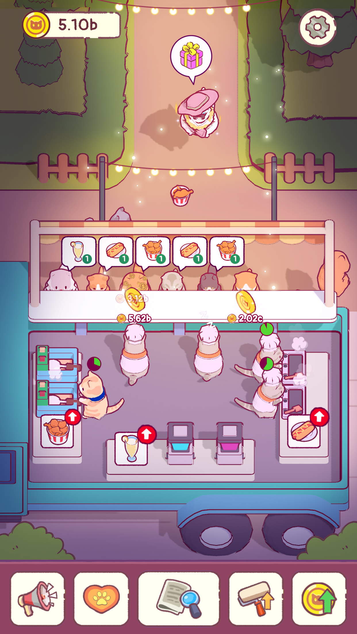 اسکرین شات 1 بازی Cat Snack Cafe: Idle Games
