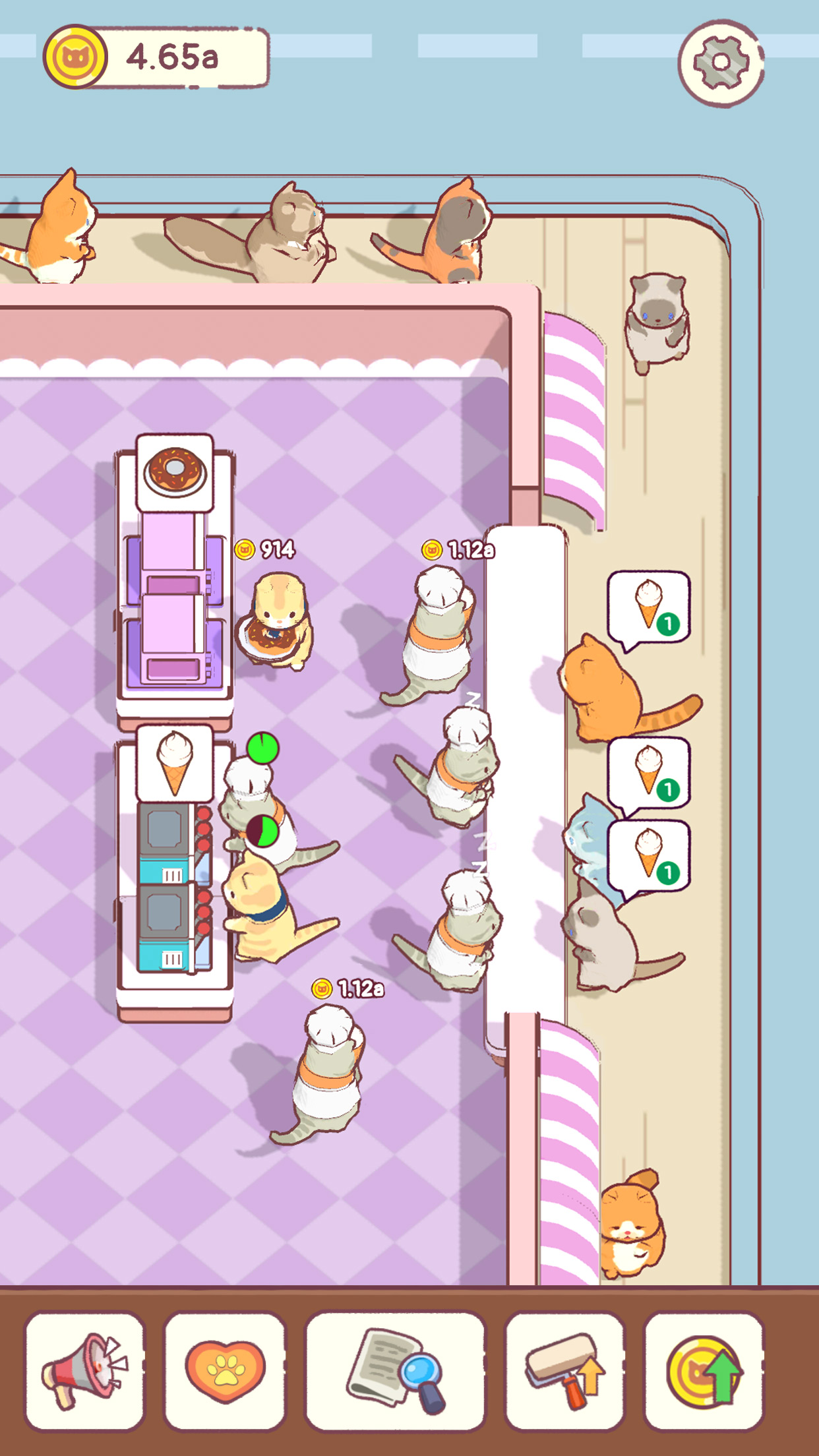 اسکرین شات 3 بازی Cat Snack Cafe: Idle Games